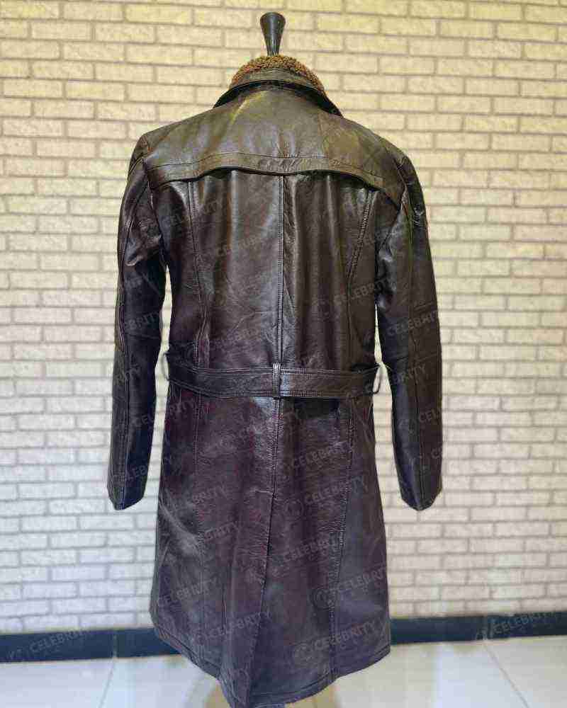 Ryan Gosling Officer K Green Cotton Fur Shearling Coat from Blade Runner 2049