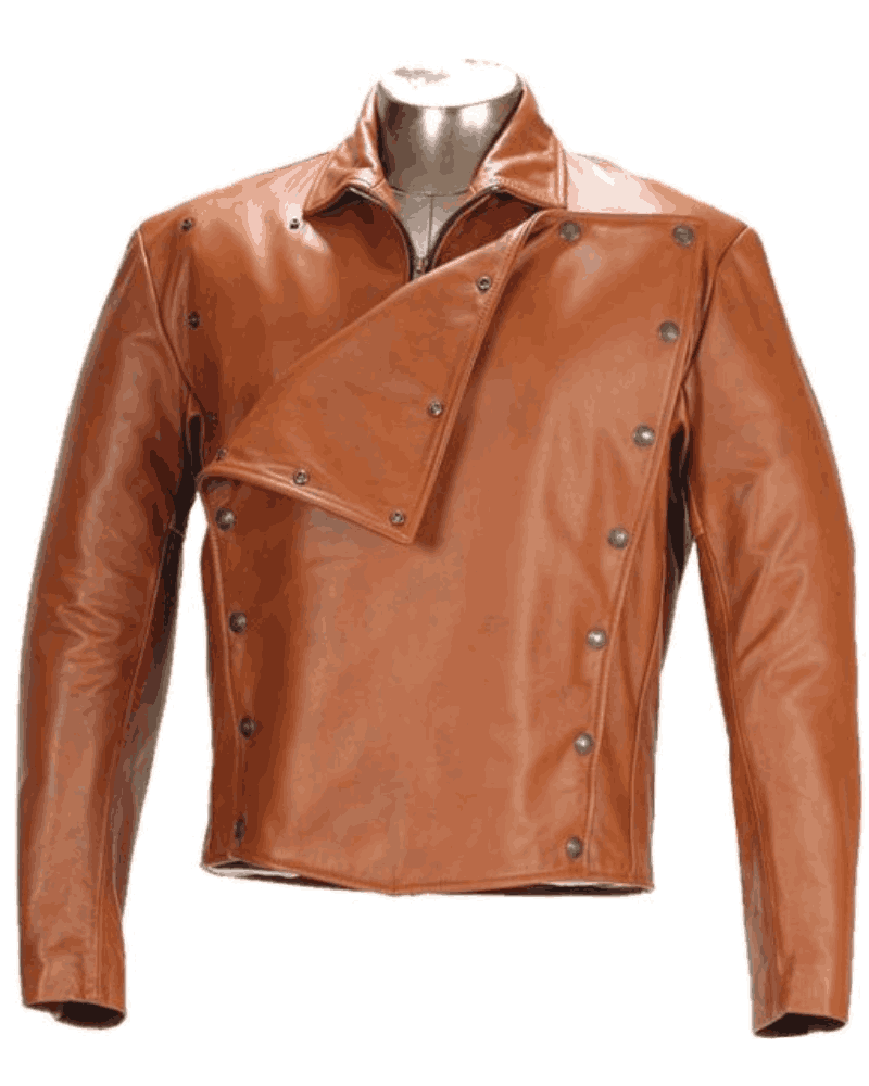 Bill Campbell The Rocketeer Cliff Secord Tan Brown Leather Jacket