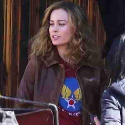 Captain Marvel Brie Larson Flight Bomber Brown Jacket