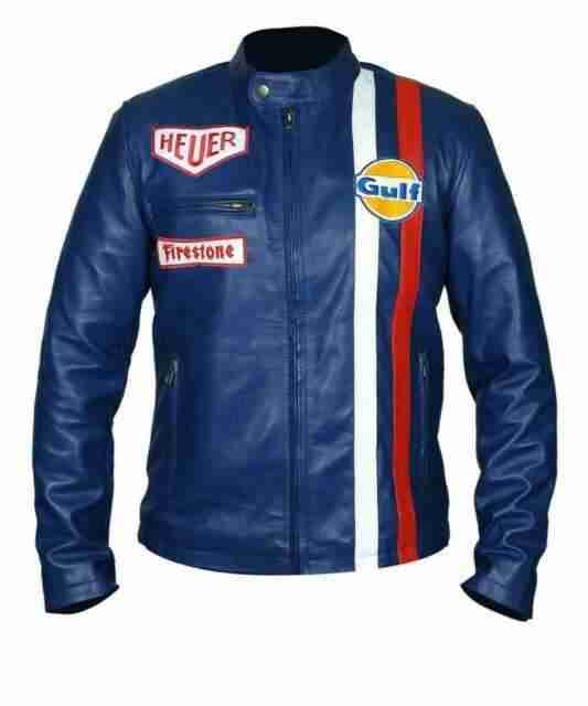 Steve McQueen Le Mans Gulf Racing Blue Jacket