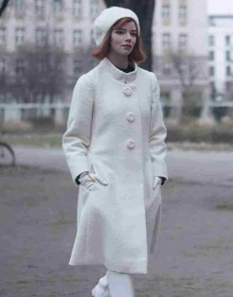 The Queen’s Gambit Anya Taylor Joy White Coat
