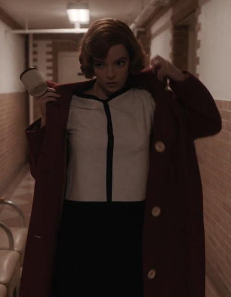The Queen’s Gambit Beth Harmon Red Coat