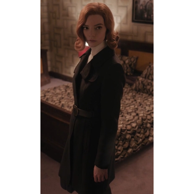 The Queen’s Gambit Beth Harmon Black Coat