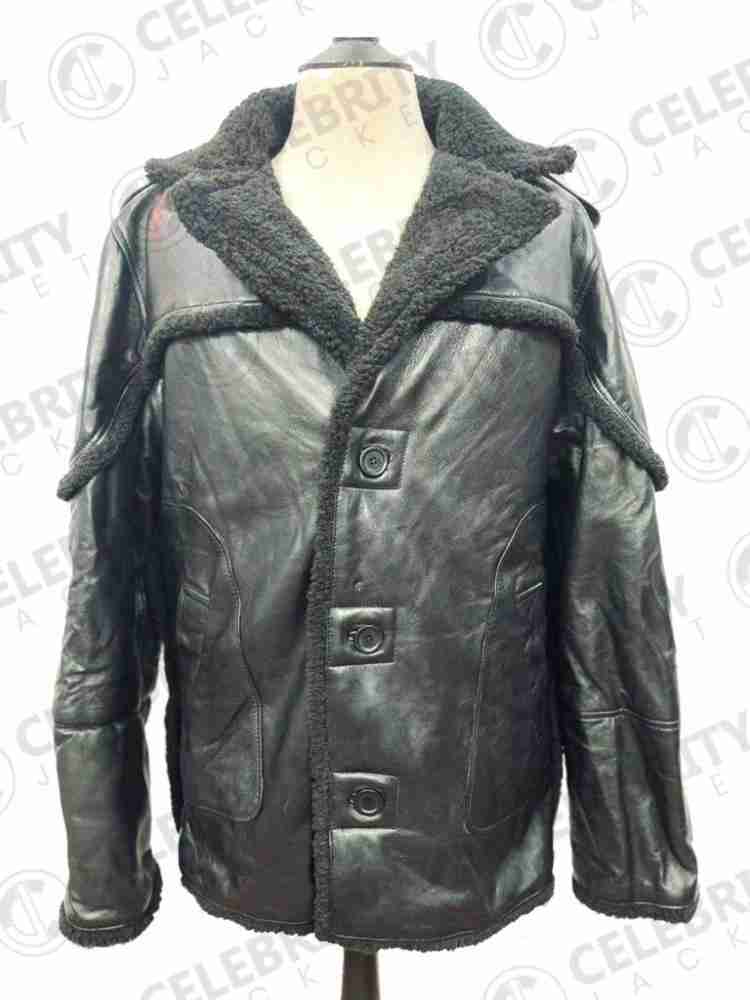 Ben Barnes The Punisher Season 02 Billy Russo Shearling Lined Black Leather Jacket