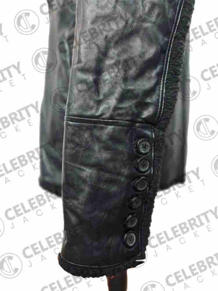 Ben Barnes The Punisher Season 02 Billy Russo Shearling Lined Black Leather Jacket