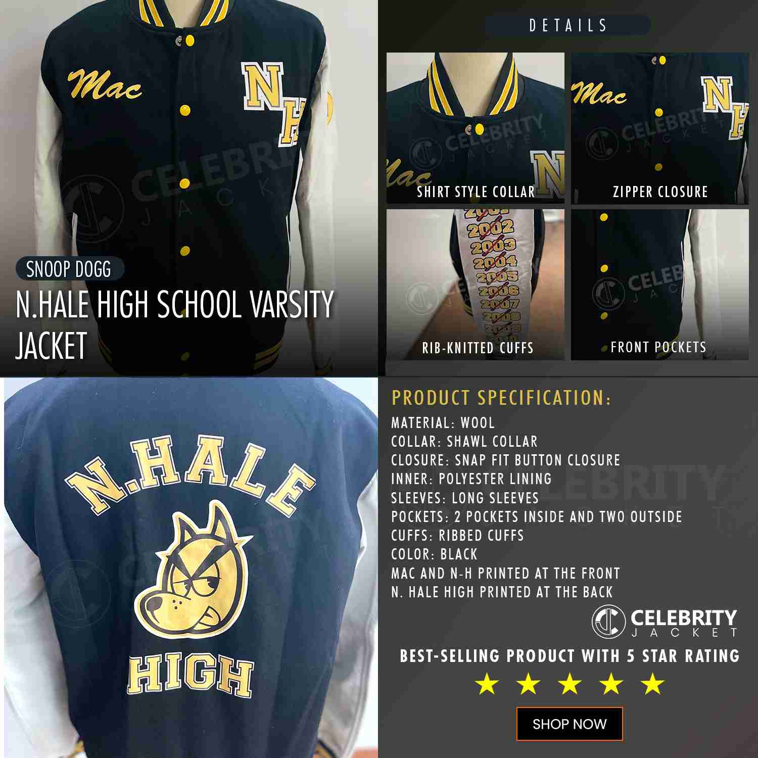 Snoop Dogg N. Hale High School Varsity Letterman-Style Jacket