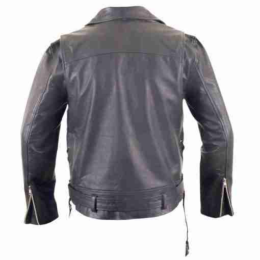 Marlon Brando (Johnny Strabler) The Wild One black leather biker jacket from the back
