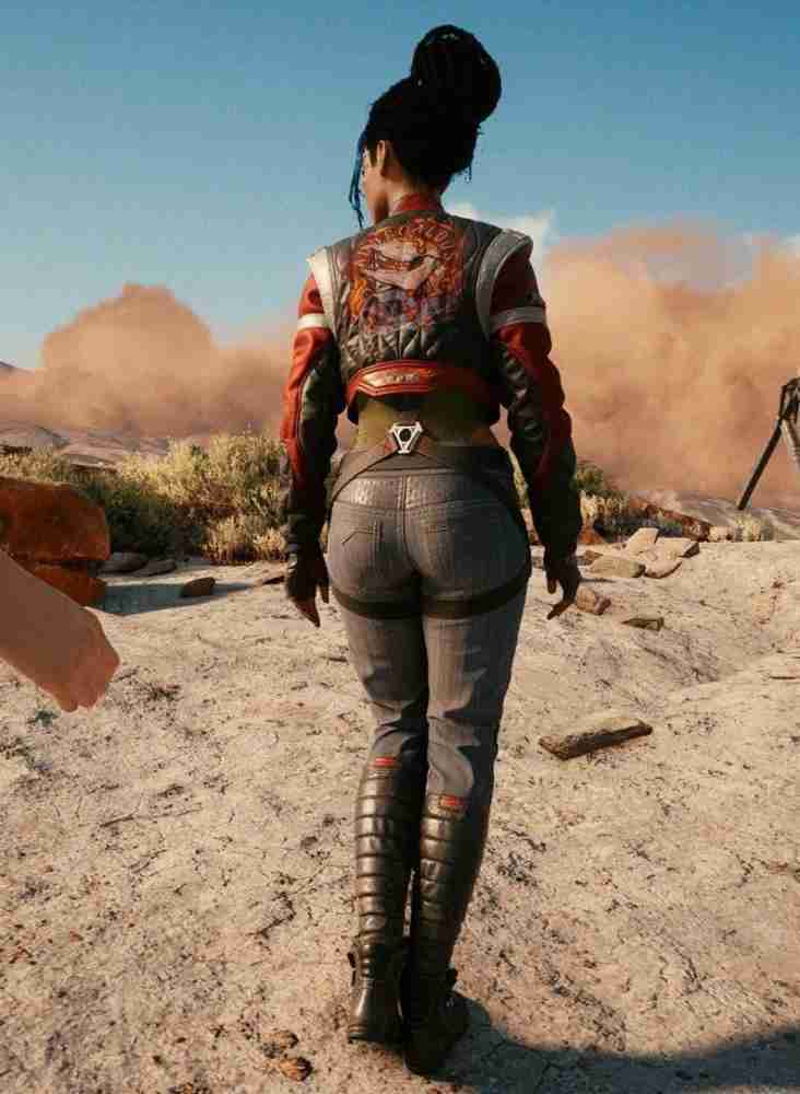 Panam Palmer in Cyberpunk 2077 from the back