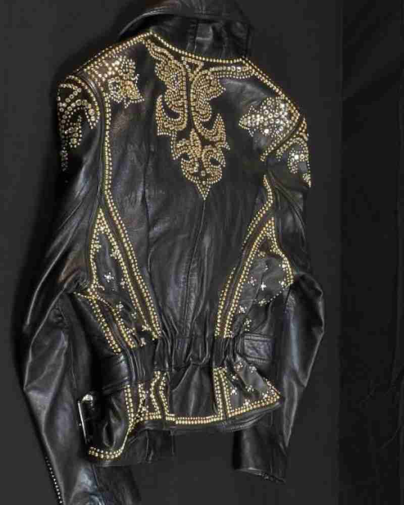Selena Quintanilla Embroidered Black Leather Jacket