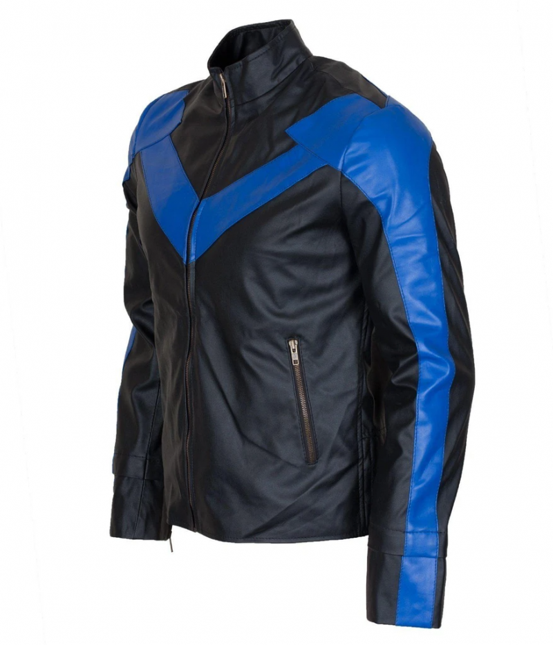 Dick Grayson Nightwing men's leather jacket