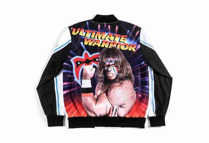 WWE Ultimate Warrior printed bomber retro jacket for men - back