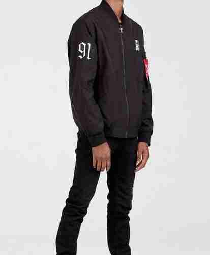 Black Death Row bomber jacket