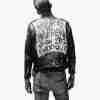 These Things Happen When It's Dark out designed back of G-Eazy's black leather jacket