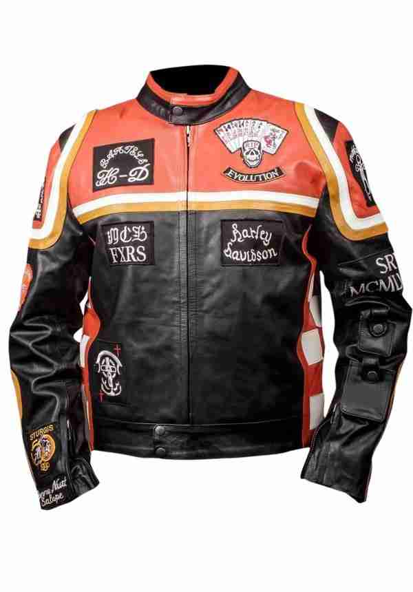 Mickey Rourke's Harley Davidson & Marlboro leather jacket - front