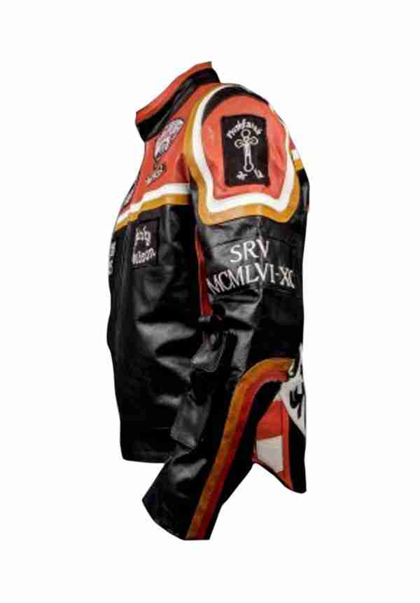 Harley Davidson & Marlboro multi-tone leather jacket of Mickey Rourke - left side