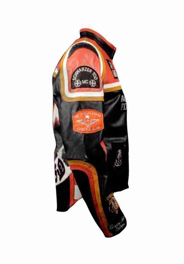 Mickey Rourke's Harley Davidson & Marlboro multi-tone leather jacket - right side