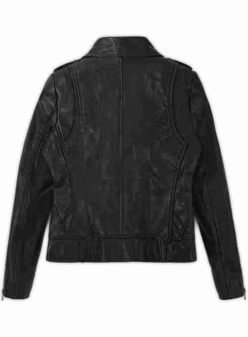 Jennifer Aniston's black leather jacket - back