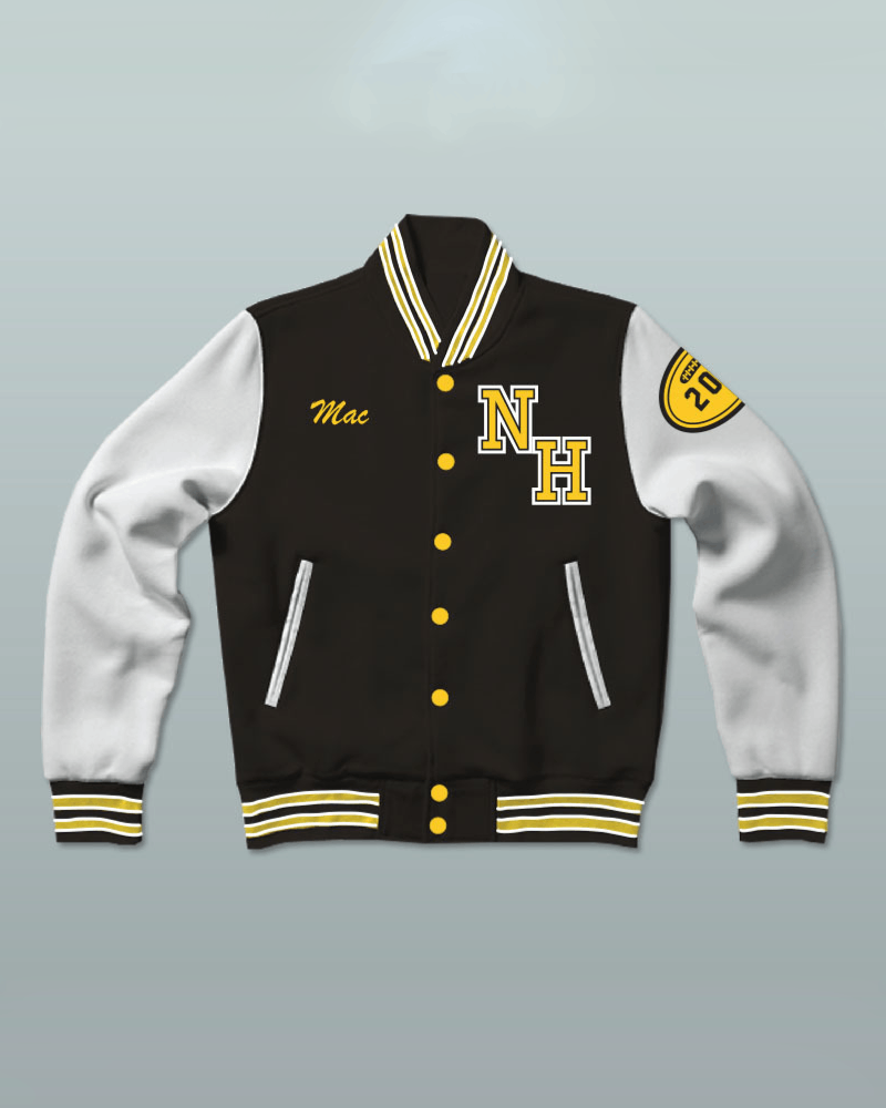 Style one of N Hale High School varsity jacket from Mac N Devin Go to Highschool movie - front