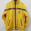 Front of vintage 90s Snoop Dogg yellow nylon jacket