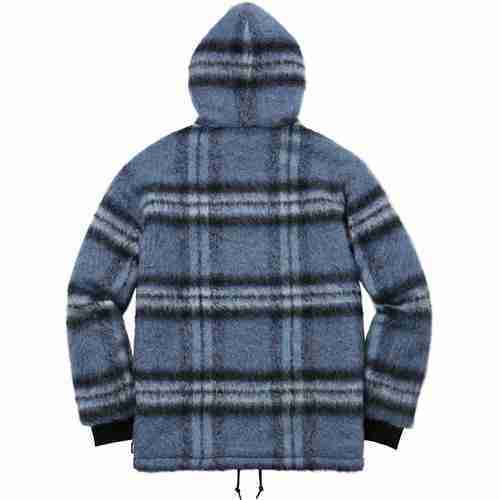 Hooded overshirt blue flannel jacket from Always Do music of The Kid Laroi
