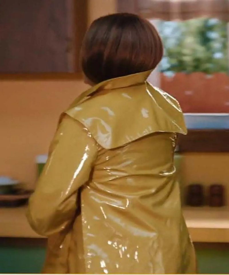 WandaVision - Wanda Maximoff wearing a yellow parachute coat