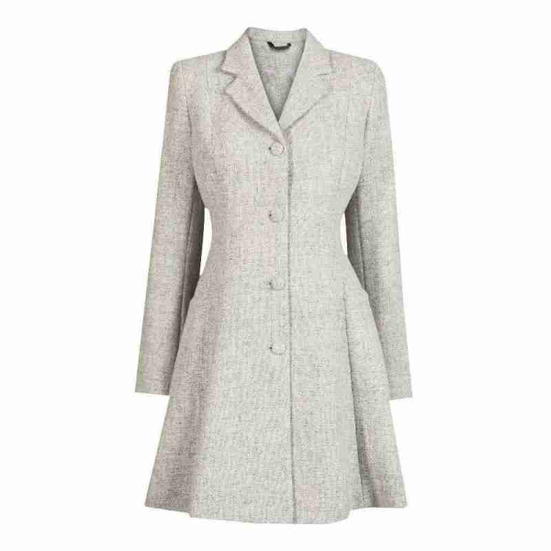 Light grey womens winter coat - front