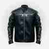 Resident Evil: Vendetta Leon Kennedy's black leather jacket - front