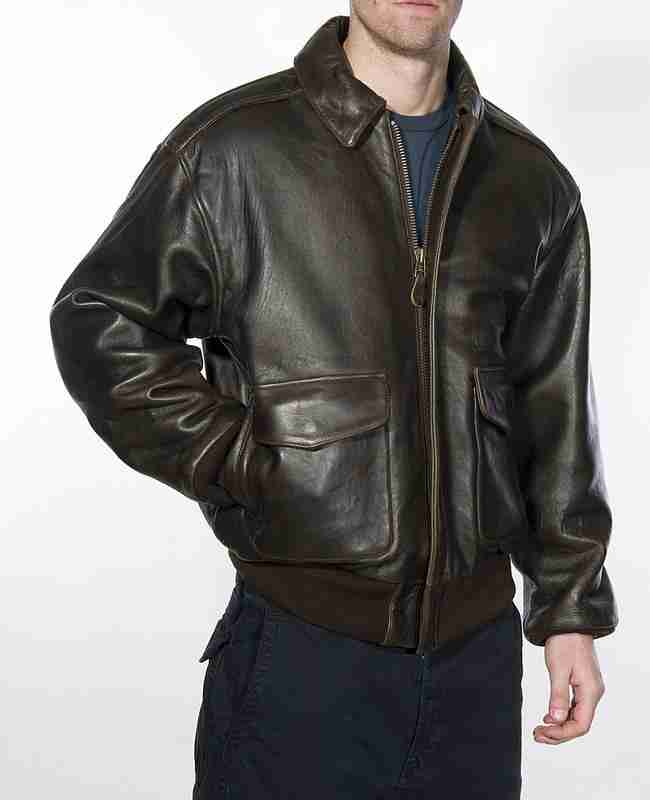 A-2 brown flight leather jacket for men