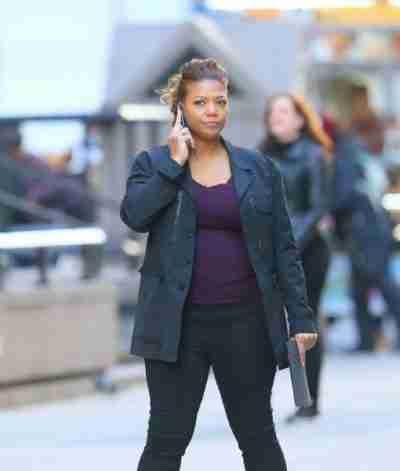 Queen Latifah on the set of The Equalizer 2021