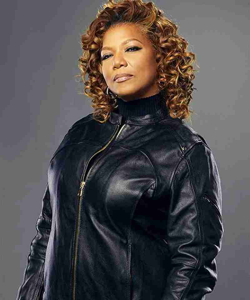 Robyn McCall (Queen Latifah) from The Equalizer 2021 in a black leather racer jacket
