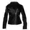 WWE Wrestler Paige's black studded biker leather jacket - front