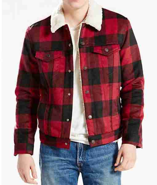 Jughead Jones' red plaid jacket from Riverdale - front view