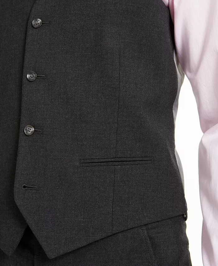 Slit style pockets at waist of Leland Coulter's waistcoat vest