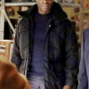 Hisham Tawfiq as Dembe in a black puffer jacket in The Blacklist season 08