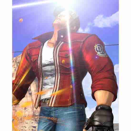 Terry Bogard in the KOF XIV in his iconic red jacket