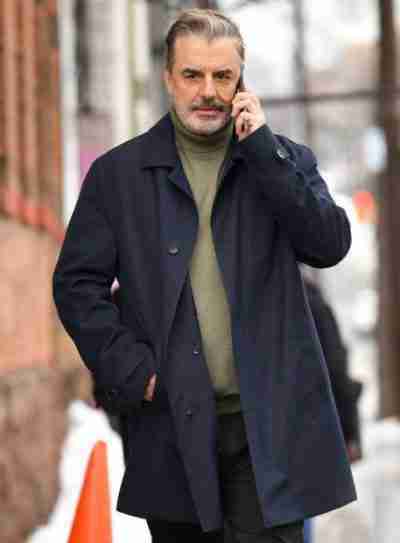 Chris Noth on the set of The Equalizer 2021 as William Bishop