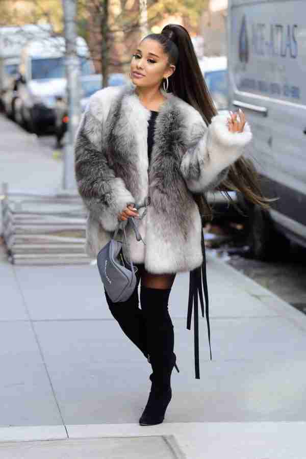 Ariana Grande Faux Fur Coats