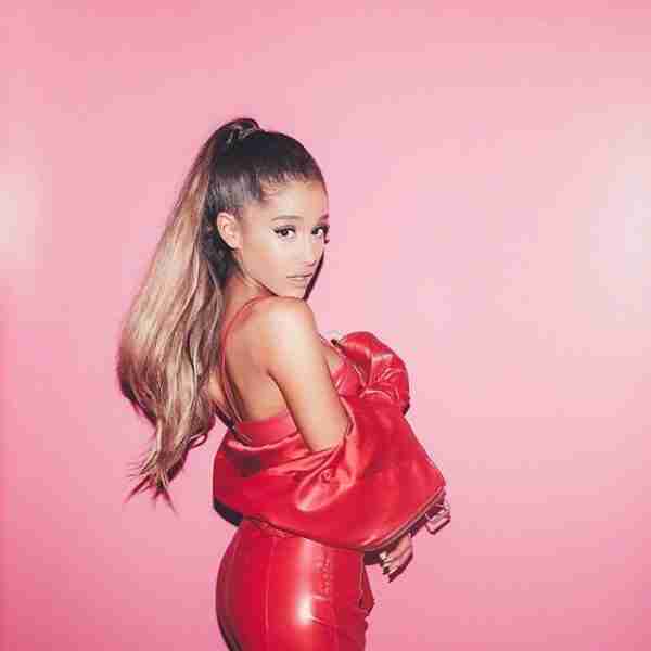 Ariana-Grande-Red-Leather-Jacket