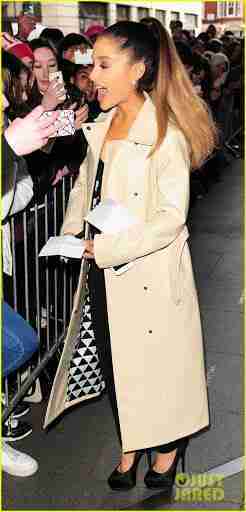 Ariana Grande White Long coat