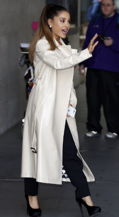 Ariana Grande White Long coat