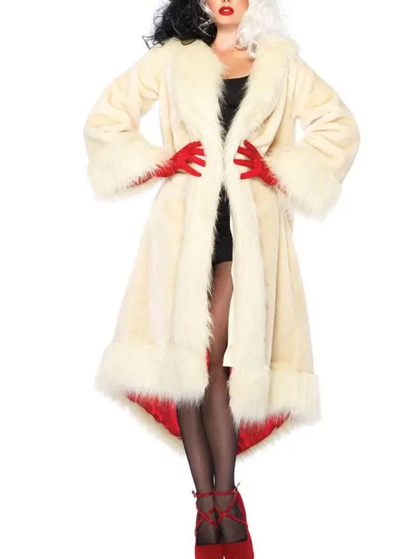 Faux fur coat of Disney villain Cruella De Vil - front
