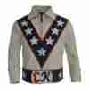 White motorcycle leather jacket of Dardevil Evel Knievel - front