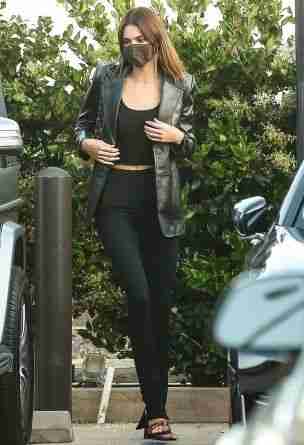 Kendall Jenner Black Leather Blazer