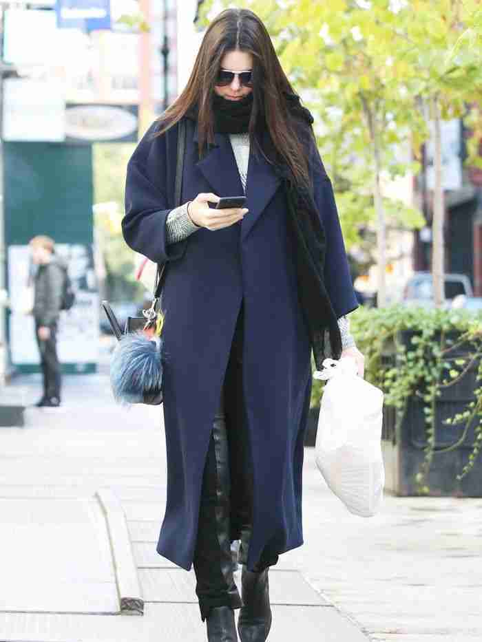 Kendall Jenner Blue Coat