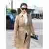 Kim Kardashian Long Leather Coat