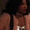 Laya DeLeon Hayes as Delilah in The Equalizer (2021) wearing a pink faux fur jacket