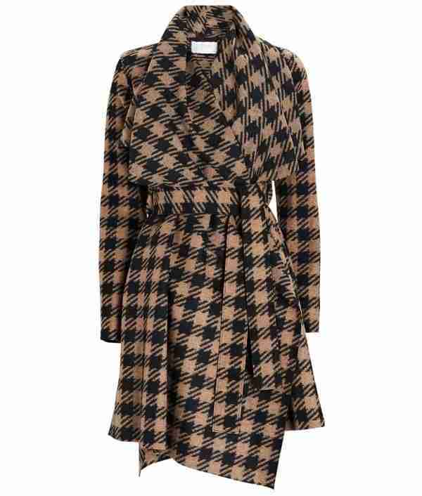 Melody Bayani's checked houndstooth coat from The Equalizer 2021