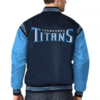 Tennessee Titans blue varsity jacket for men - back