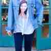 Selena Gomez Casual Blue Denim Jacket For Ladies