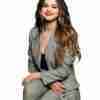 Selena Gomez Double Breasted Coat Blazer
